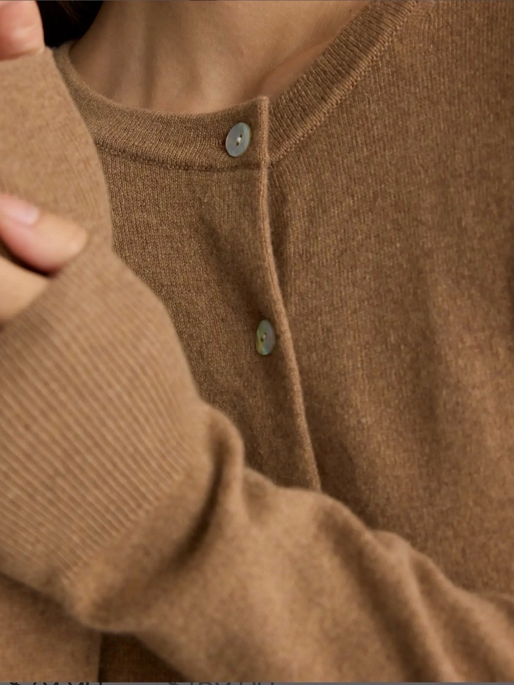 NWOT Quince Mongolian Cashmere Cardigan Sweater in Teak, sz Medium - Picture 4 of 9